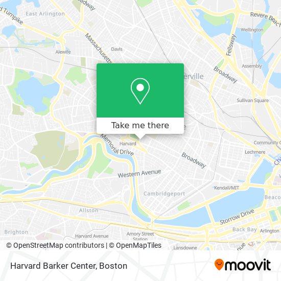 Harvard Barker Center map