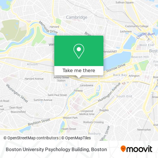 Mapa de Boston University Psychology Building