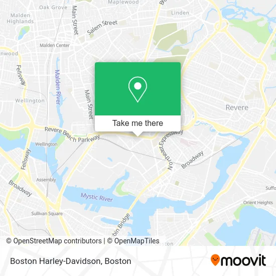 Boston Harley-Davidson map