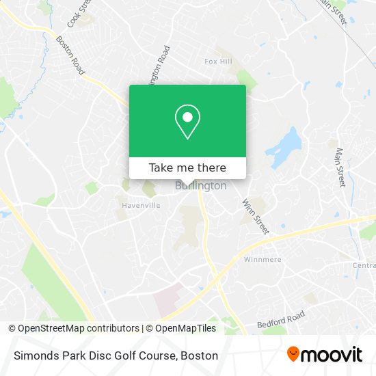 Mapa de Simonds Park Disc Golf Course