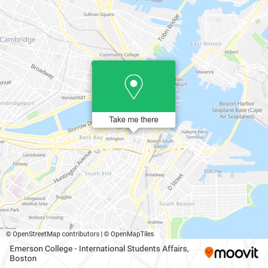 Mapa de Emerson College - International Students Affairs