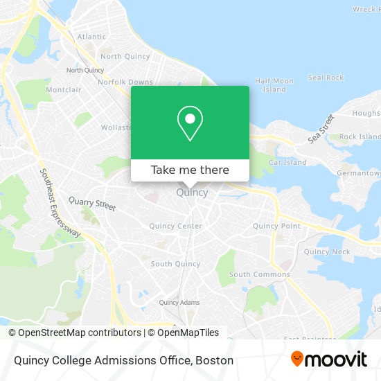 Quincy College Admissions Office map