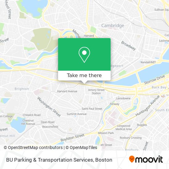Mapa de BU Parking & Transportation Services