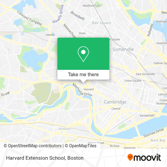 Harvard Extension School map