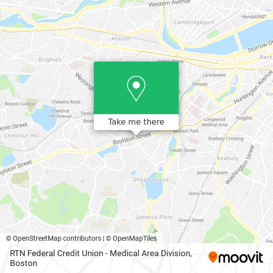 RTN Federal Credit Union - Medical Area Division map