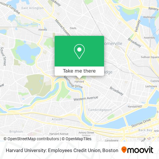 Harvard University: Employees Credit Union map