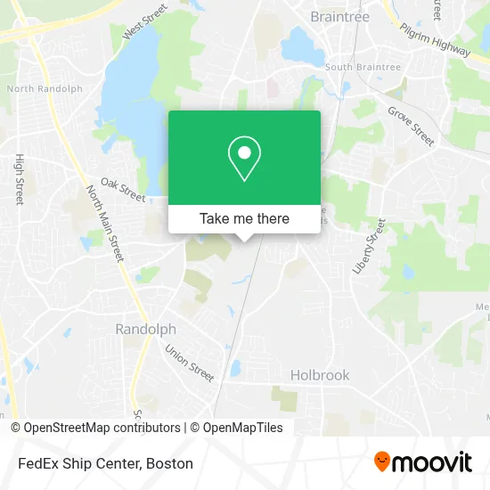 FedEx Ship Center map