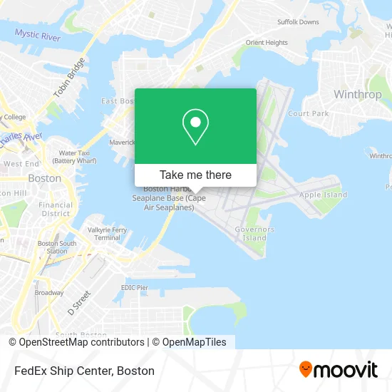 FedEx Ship Center map