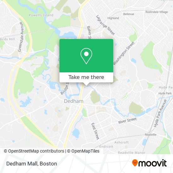 Mapa de Dedham Mall