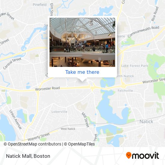 How to get to Natick Mall in Boston by Bus Train or Subway?
