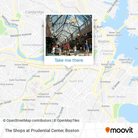 Mapa de The Shops at Prudential Center