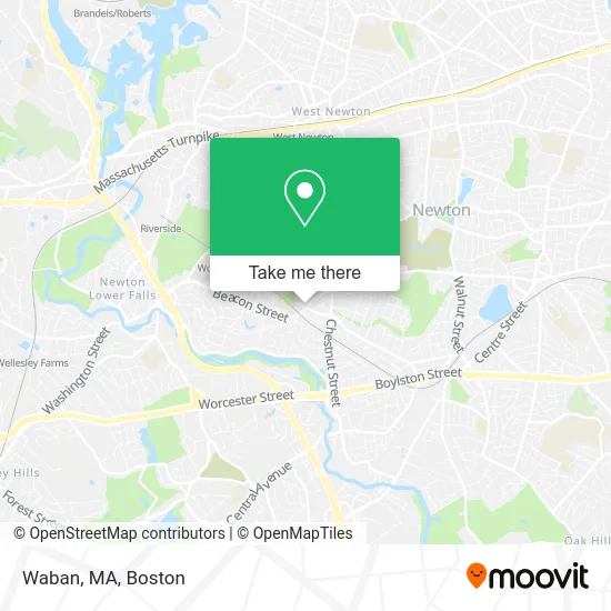 Waban, MA map
