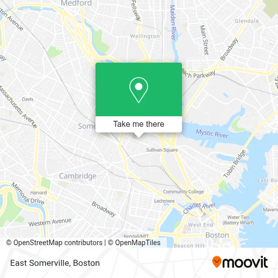 East Somerville map