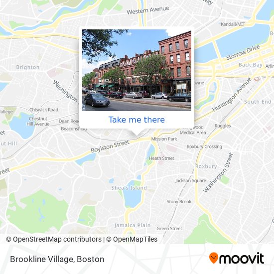 Brookline Village map