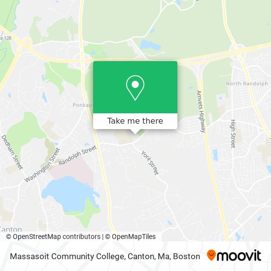 Mapa de Massasoit Community College, Canton, Ma