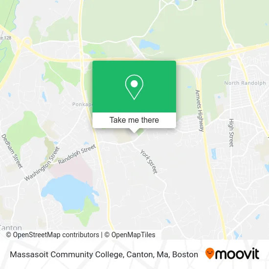 Massasoit Community College, Canton, Ma map
