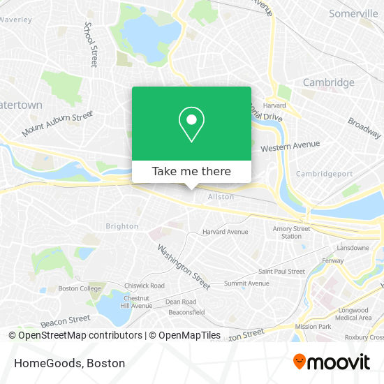 HomeGoods map