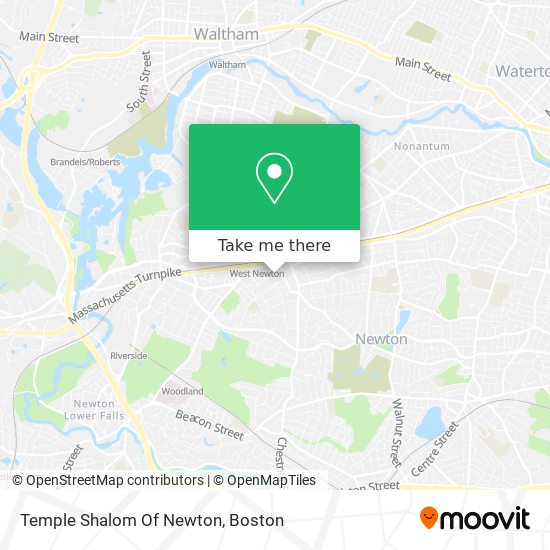 Mapa de Temple Shalom Of Newton