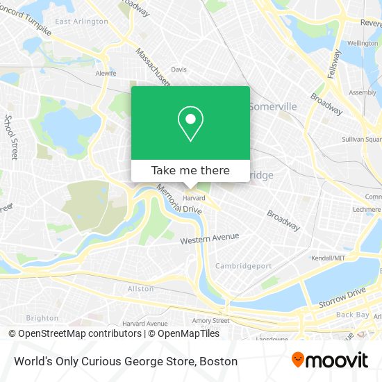 World's Only Curious George Store map