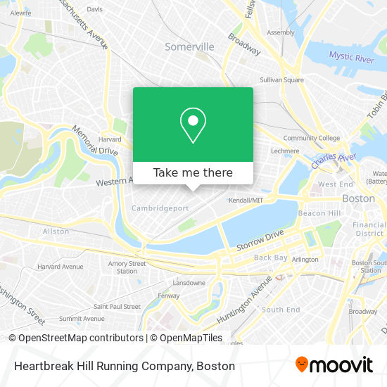 Mapa de Heartbreak Hill Running Company