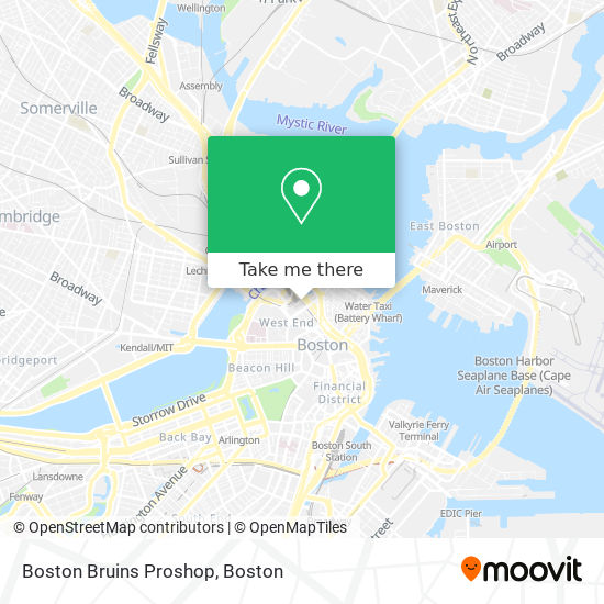 Mapa de Boston Bruins Proshop