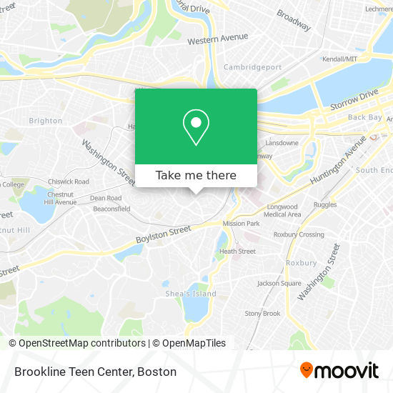 Mapa de Brookline Teen Center