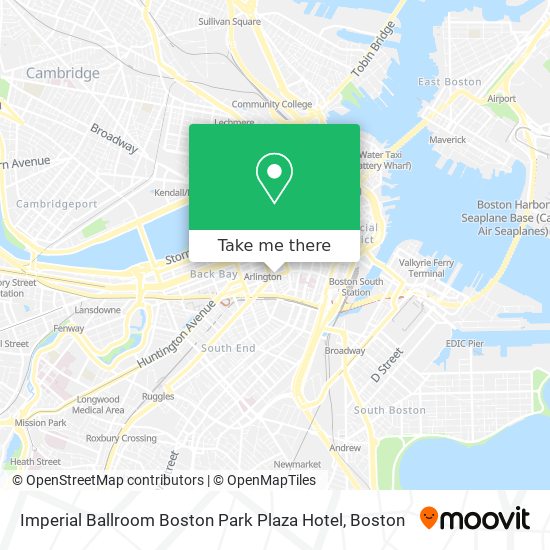 Imperial Ballroom Boston Park Plaza Hotel map