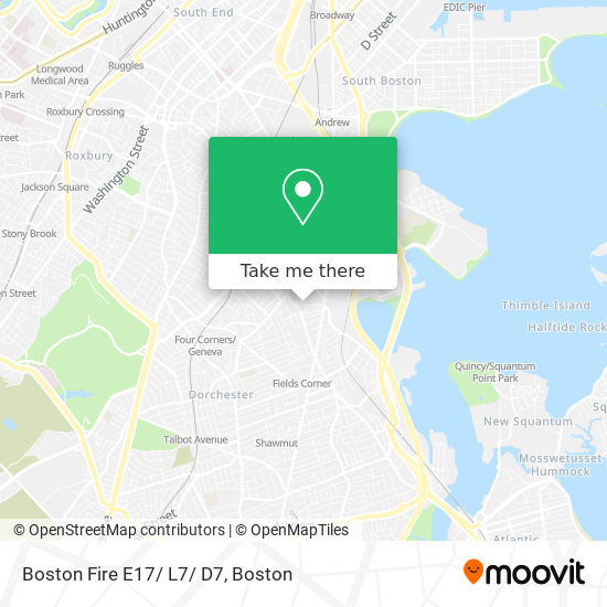 Mapa de Boston Fire E17/ L7/ D7