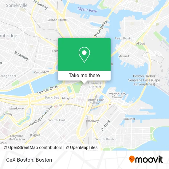 CeX Boston map