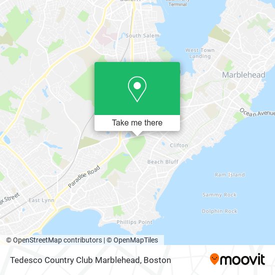 Mapa de Tedesco Country Club Marblehead