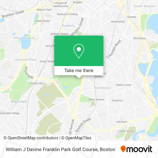 Mapa de William J Devine Franklin Park Golf Course
