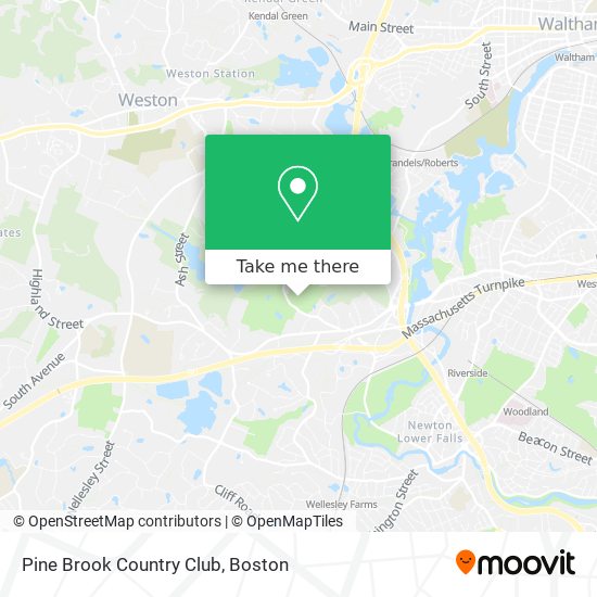 Pine Brook Country Club map