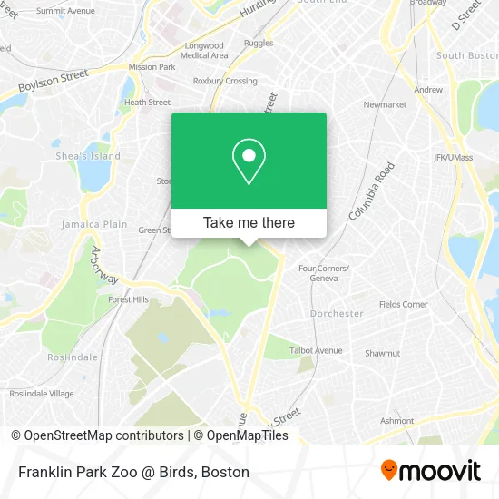 Franklin Park Zoo @ Birds map