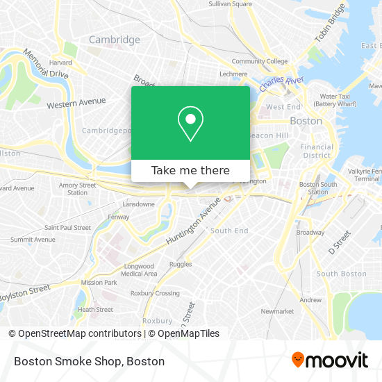Boston Smoke Shop map