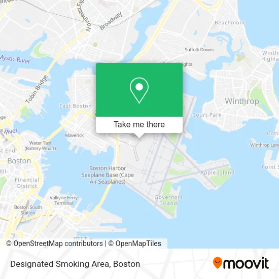 Designated Smoking Area map