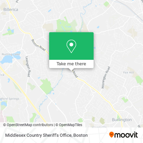 Middlesex Country Sheriff's Office map