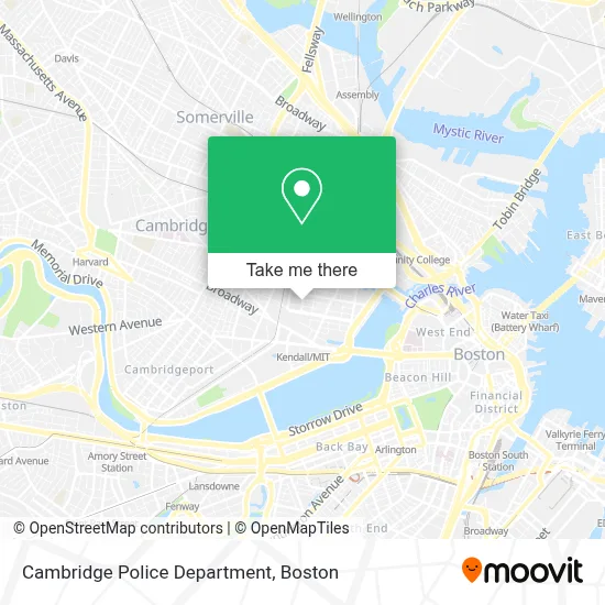Cambridge Police Department map