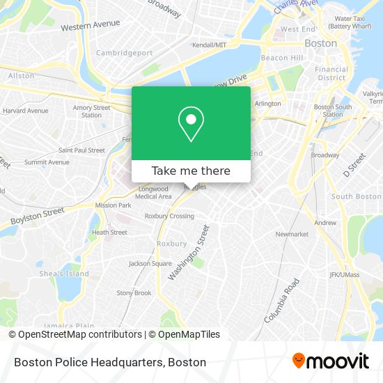 Boston Police Headquarters map