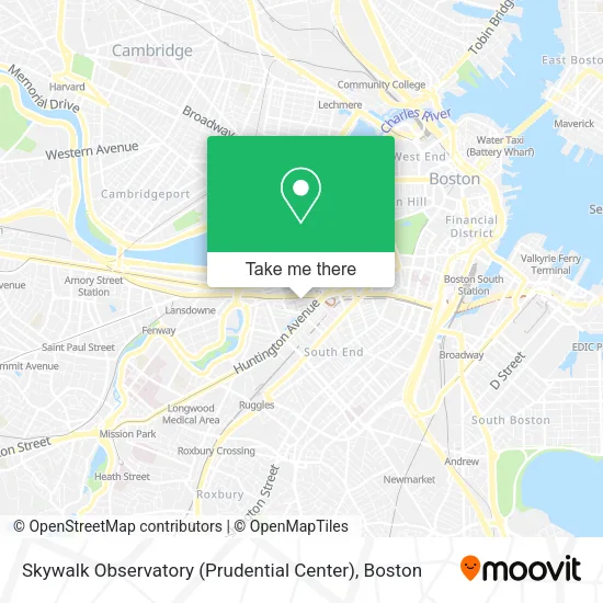 Skywalk Observatory (Prudential Center) map