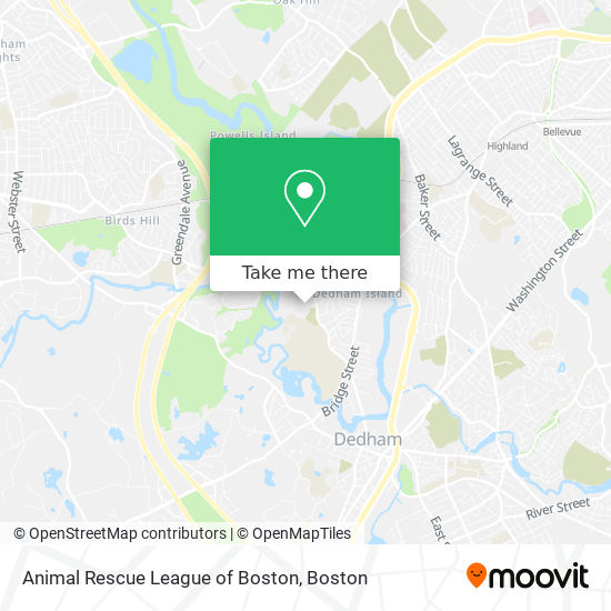 Mapa de Animal Rescue League of Boston