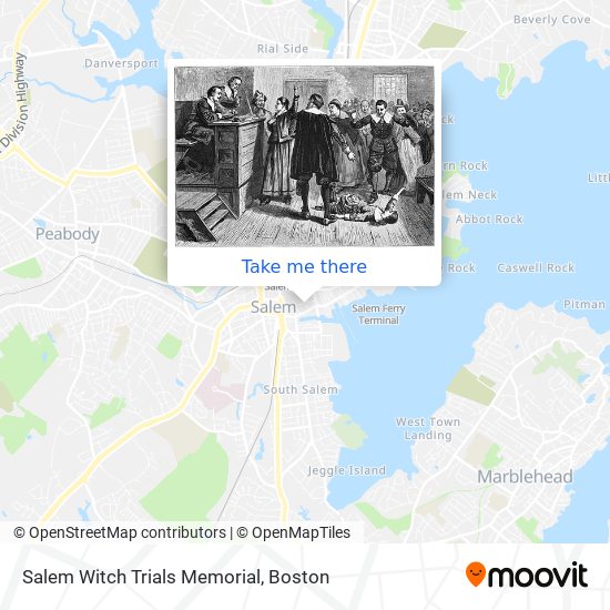 Salem Witch Trials Memorial map