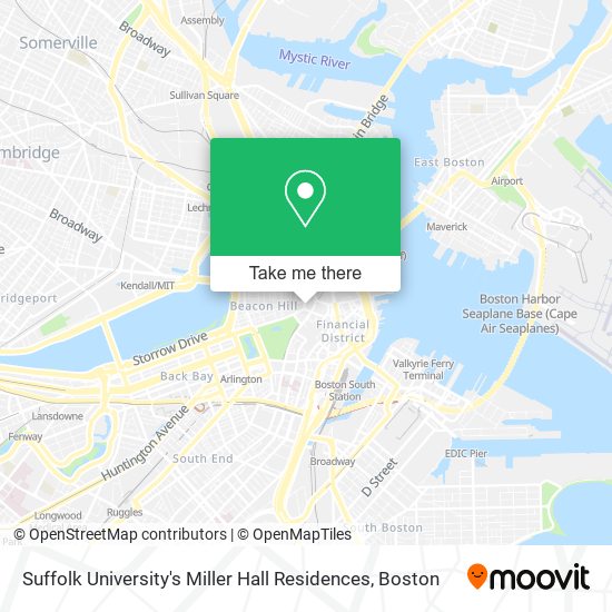 Mapa de Suffolk University's Miller Hall Residences