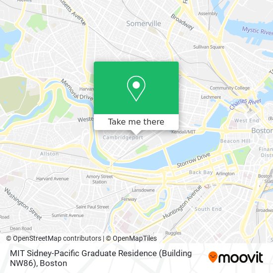 MIT Sidney-Pacific Graduate Residence (Building NW86) map