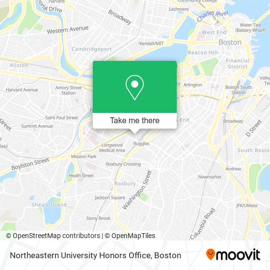 Mapa de Northeastern University Honors Office