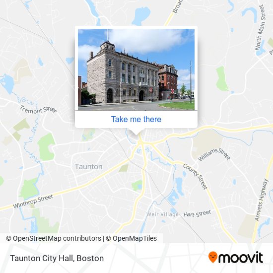 Mapa de Taunton City Hall