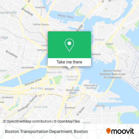 Boston Transportation Department map