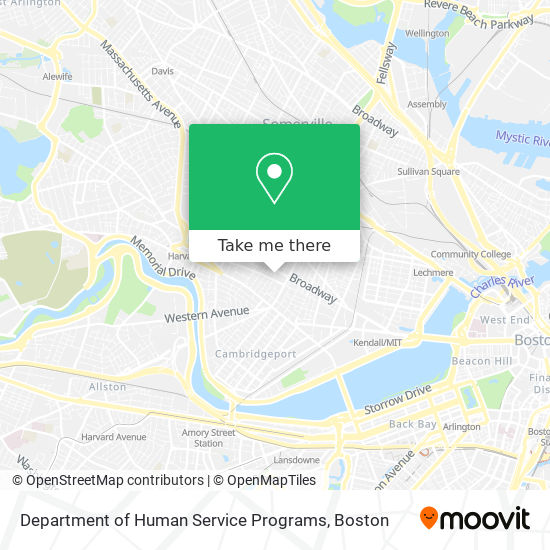 Department of Human Service Programs map