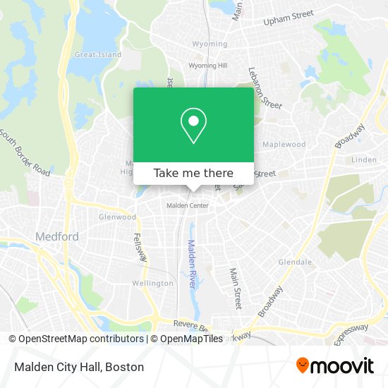 Malden City Hall map