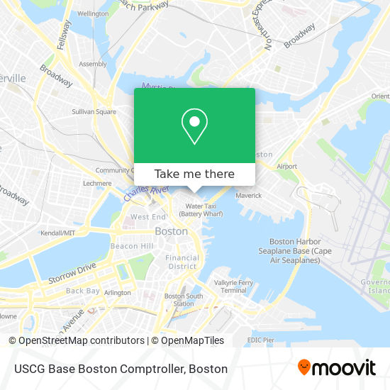 USCG Base Boston Comptroller map