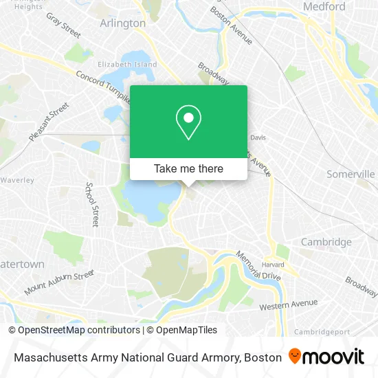 Mapa de Masachusetts Army National Guard Armory